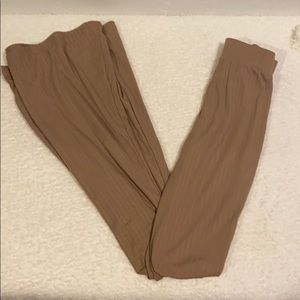 Bell bottom tan leggings